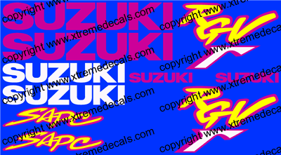 Suzuki RGV 250 Decal Set 1993 Style